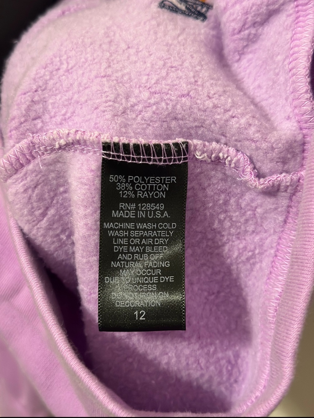 Aviator Nation Kids Size 12 Purple Rainbow Stripe Full Zip Hoodie Made in USA - Picture 5 of 14